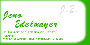 jeno edelmayer business card